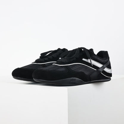 Miu Miu Tyre SS25 Runway Trainer Sneakers in Black